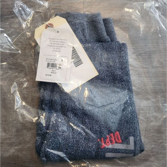 Rococo Mixed French Terry Joggers-NAVY-5 - Picture 4 of 5